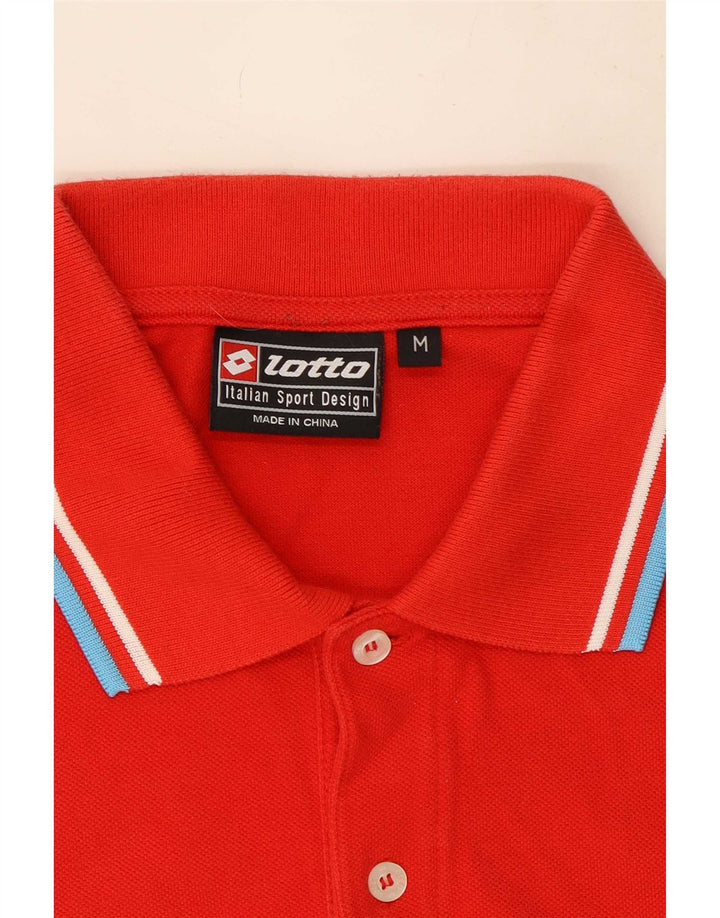 Camisa polo masculina Lotto listrada vermelha média
