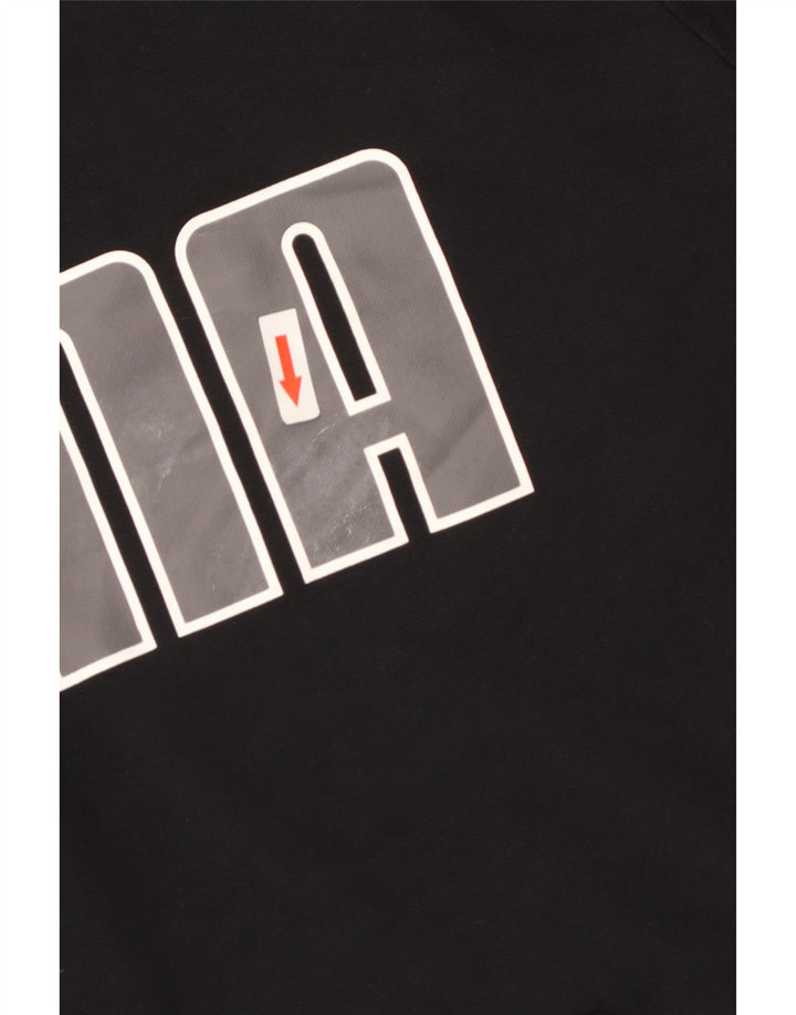 Puma masculino gráfico moletom com capuz 2XL algodão preto