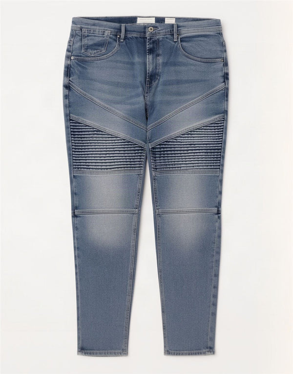 Zara Mens Tapered Jeans EU 44 Grande W34 L28 Azul Algodão