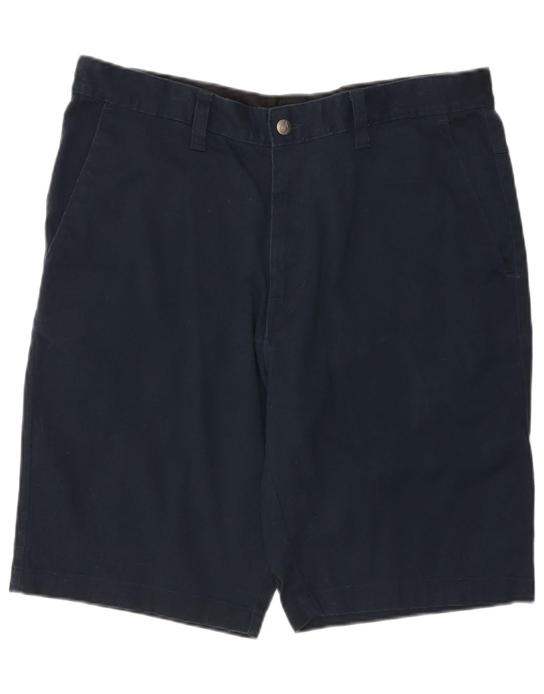Volcom Mens Chino Shorts W36 Grande Algodão Azul Marinho