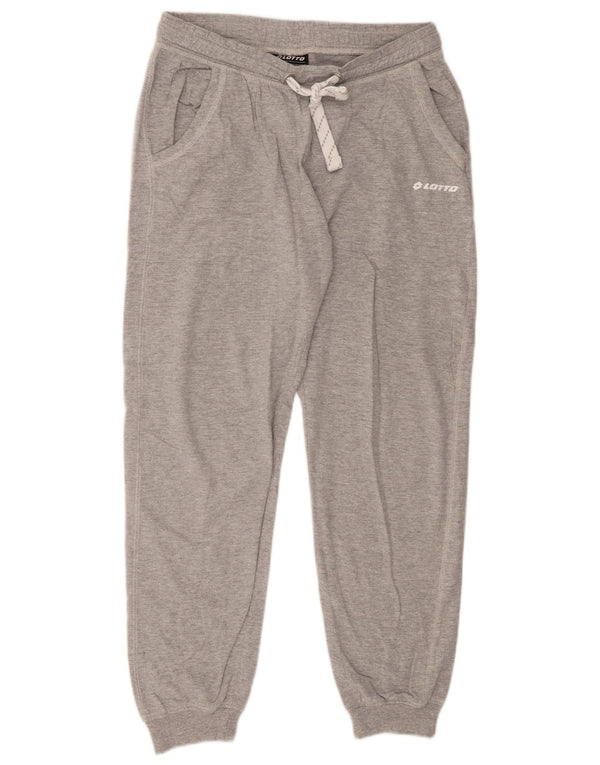 Calça de treino feminina Lotto Joggers UK 14 algodão manchado cinza médio