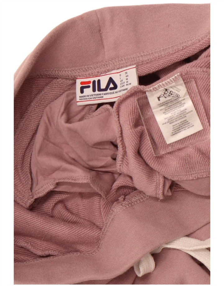 Calça de treino feminina FILA Joggers UK 14 algodão rosa médio