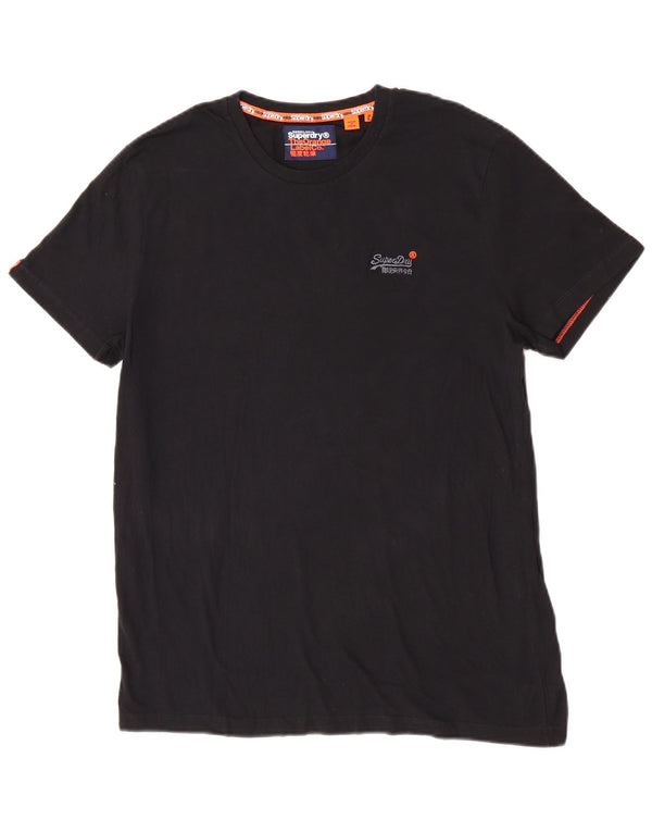 Camiseta feminina Superdry UK 18 XL algodão preto