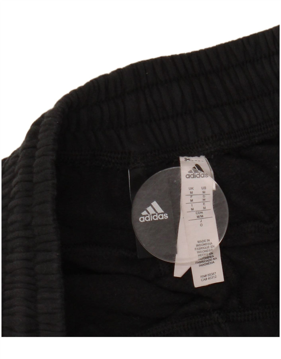 Calças de treino masculinas ADIDAS de algodão preto médio