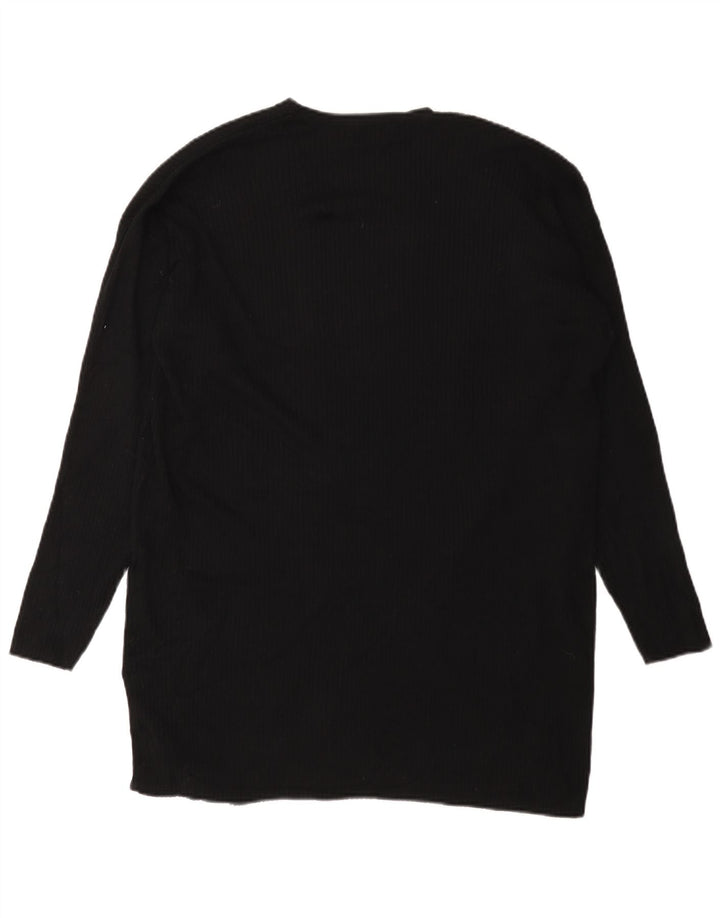 Marks & Spencer Suéter feminino Longline Open Cardigan Reino Unido 16 Grande Preto