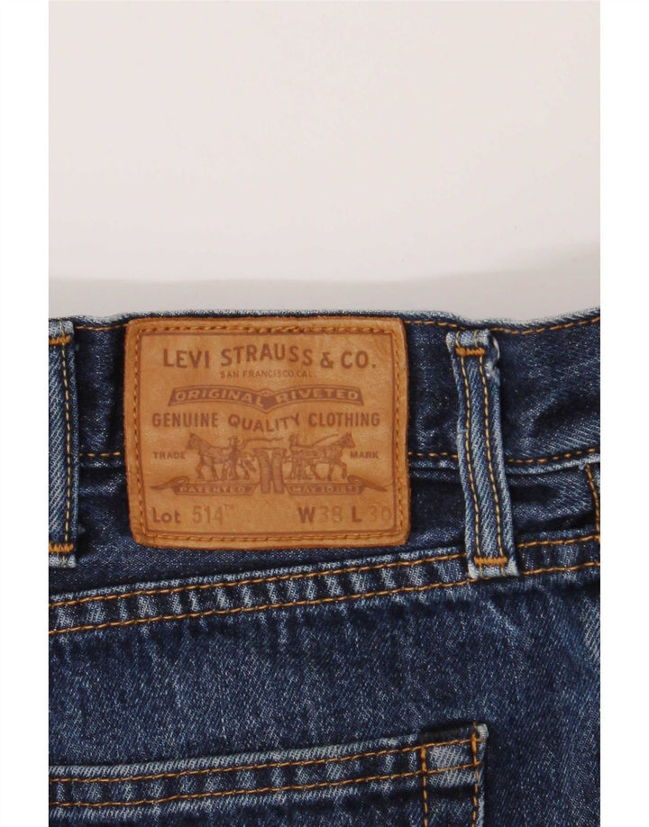 Levi's Masculino 514 Straight Jeans W38 L30 Azul Algodão