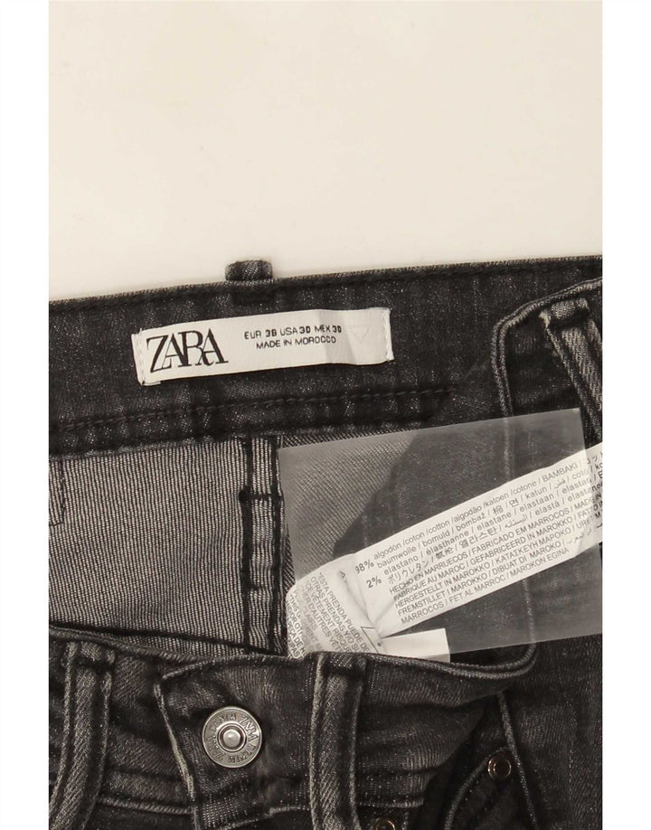 Zara Mens Slim Jeans EU 38 Pequeno W30 L30 Cinza Algodão