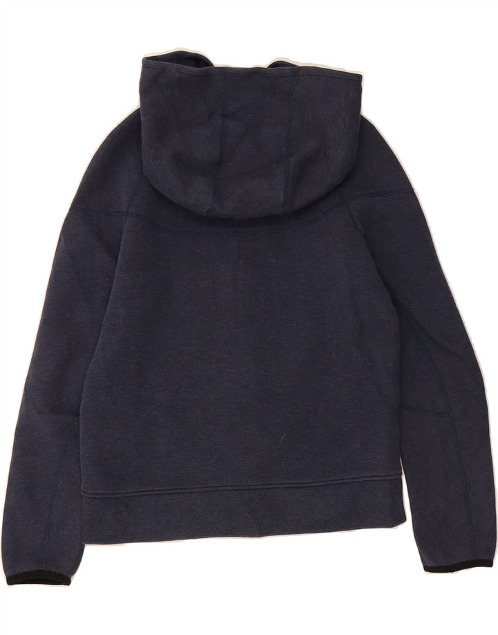 NIKE Boys Zip Hoodie Sweater 12-13 Years Large Navy Blue Cotton Vintage Nike and Second-Hand Nike from Messina Hembry 