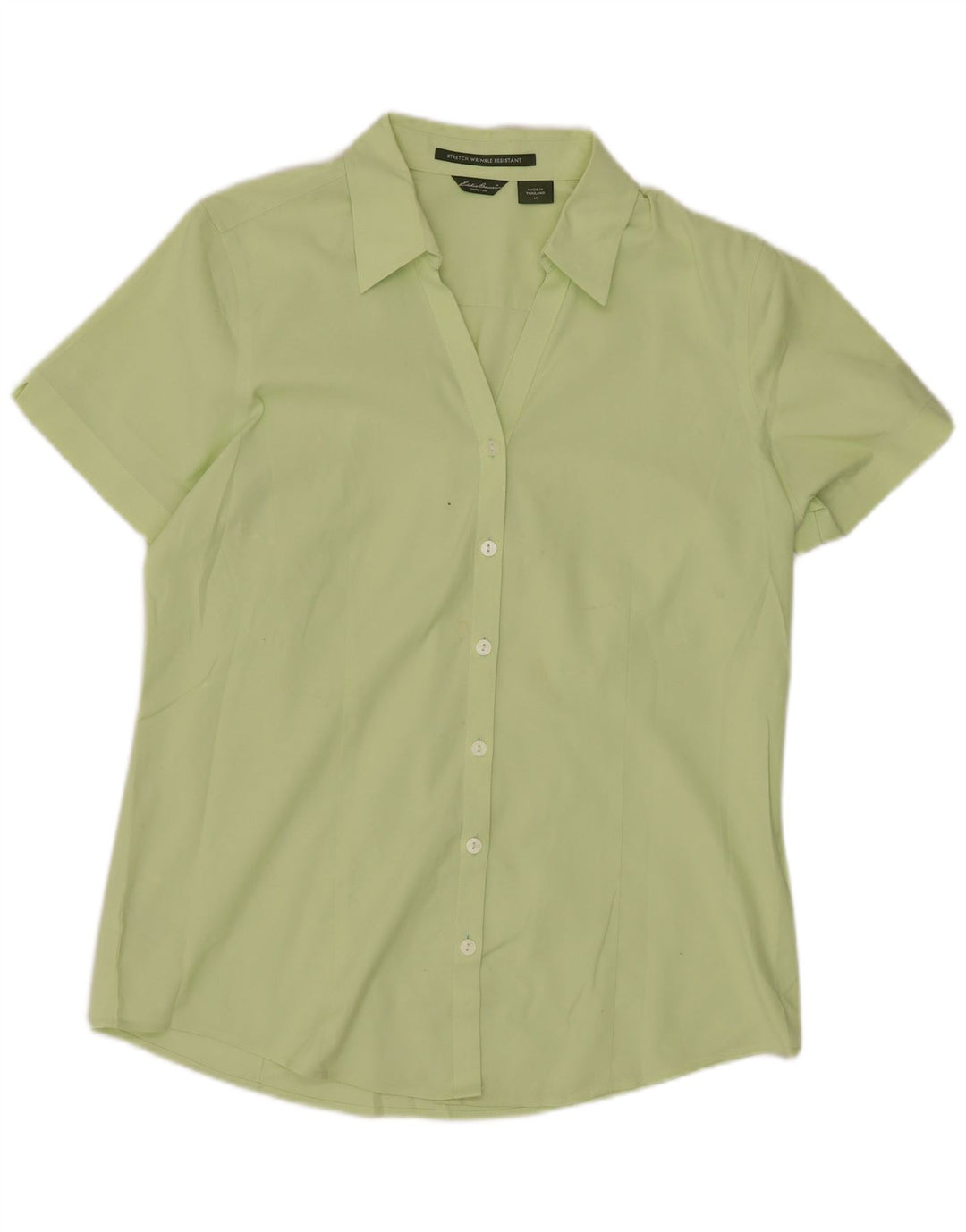 Camisa feminina de manga curta Eddie Bauer Reino Unido 14 verde médio