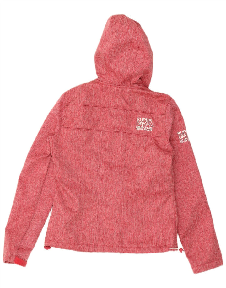Jaqueta corta-vento feminina SUPERDRY Windtrekker com capuz UK 10 pequena vermelha