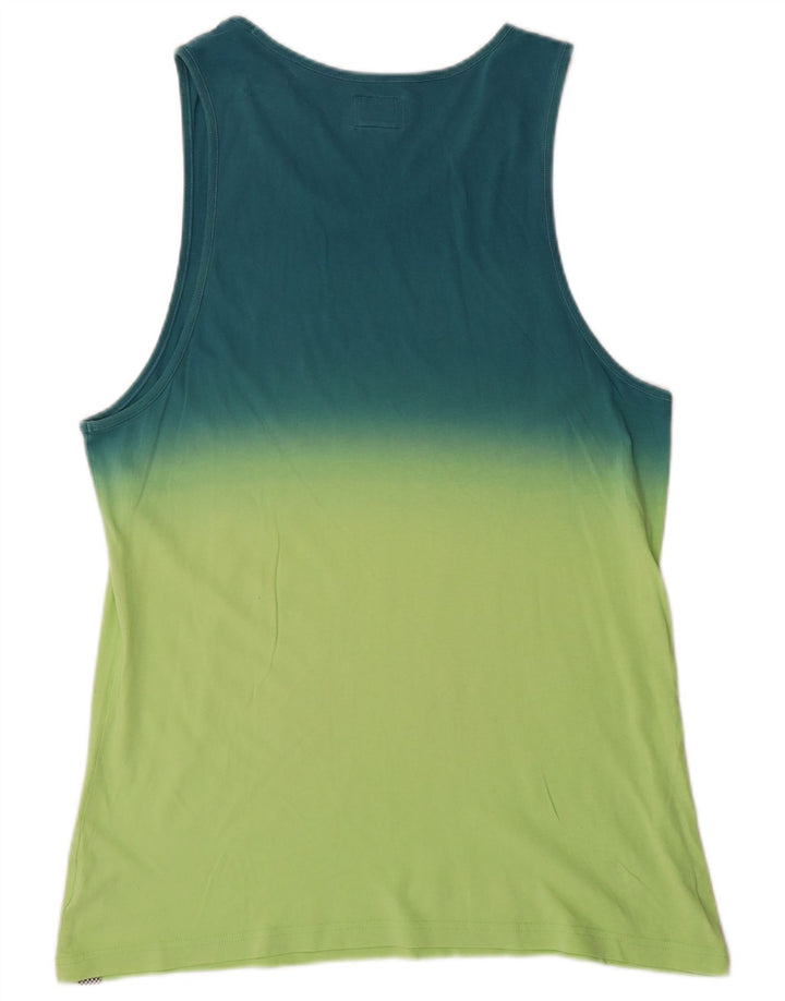 VANS Mens Vest Top Medium Green Colourblock