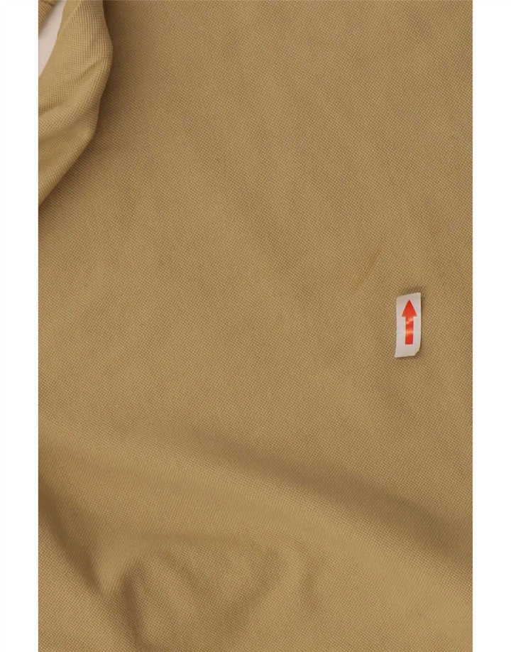 Camisa polo masculina Trussardi listrada bege média