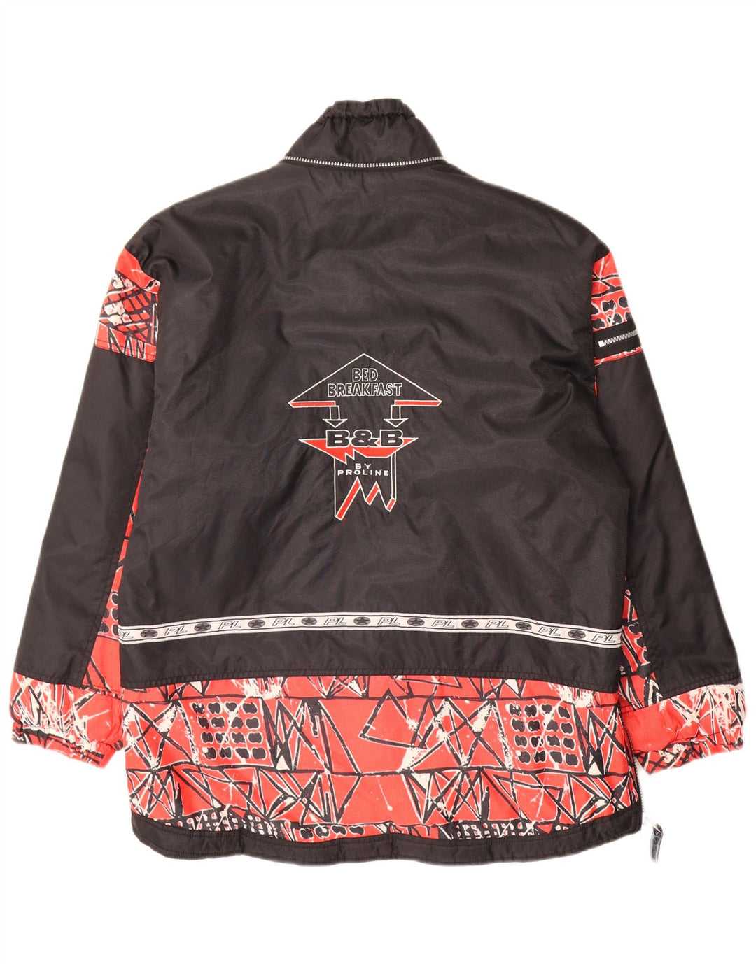 Jaqueta masculina Proline Graphic Anorak UK 40 grande poliamida geométrica vermelha