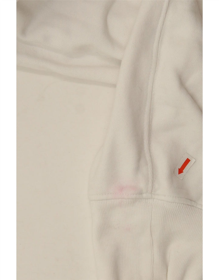 LEVI'S Mens Oversized Graphic Hoodie Jumper UK 6 XS White Cotton Vintage Levi's and Second-Hand Levi's from Messina Hembry 