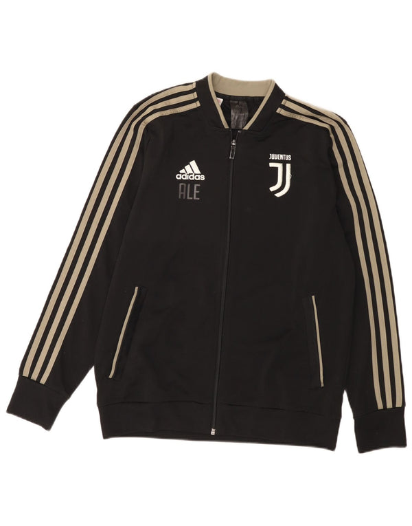 ADIDAS Boys Juventus Graphic Tracksuit Top Jacket 13-14 Anos Preto