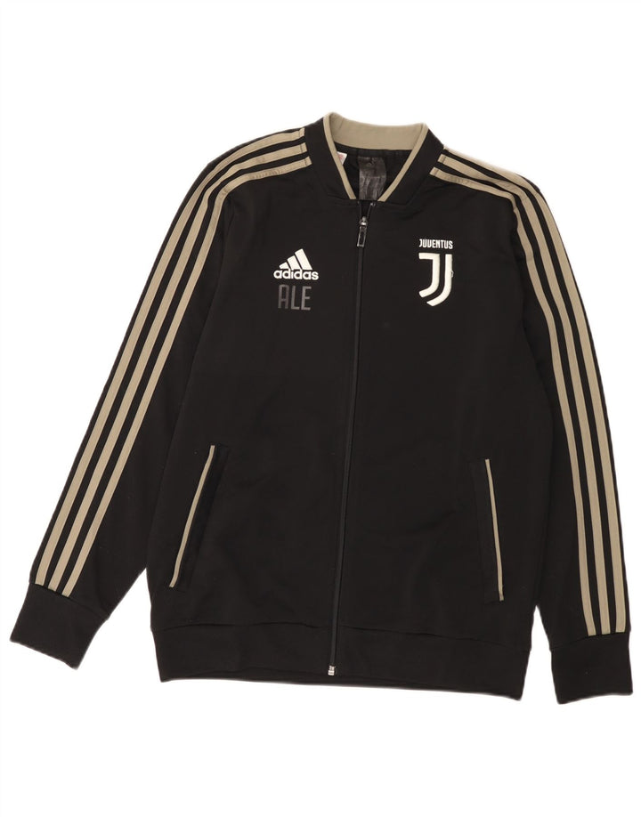 ADIDAS Boys Juventus Graphic Tracksuit Top Jacket 13-14 Anos Preto