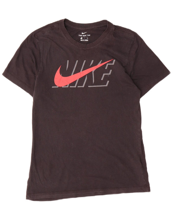 Camiseta Nike masculina gráfica top pequeno algodão preto