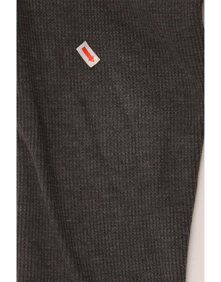 MOUNTAIN WAREHOUSE Suéter masculino com zíper e gola grande de algodão cinza