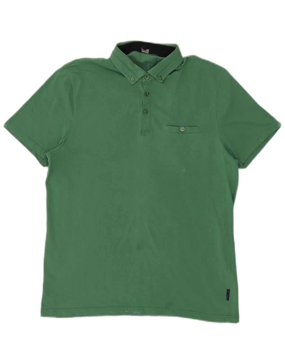 Camisa polo masculina Ted Baker tamanho 4 grande algodão verde