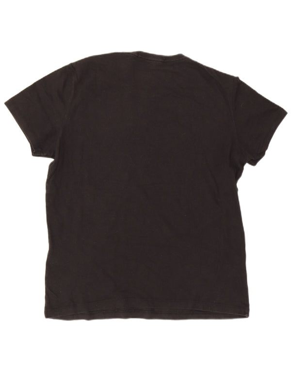 Calvin Klein Jeans Camiseta masculina gráfica Top médio algodão preto