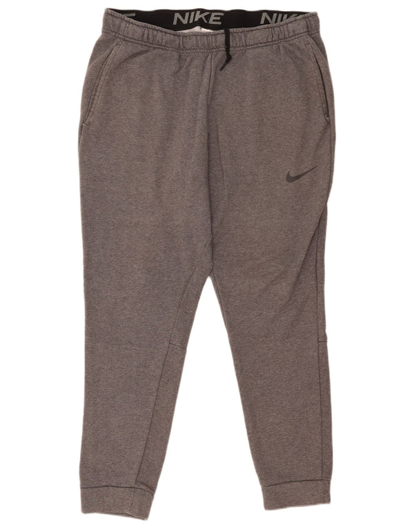Nike Mens Dri Fit Calças de treino Joggers XL Cinza Algodão