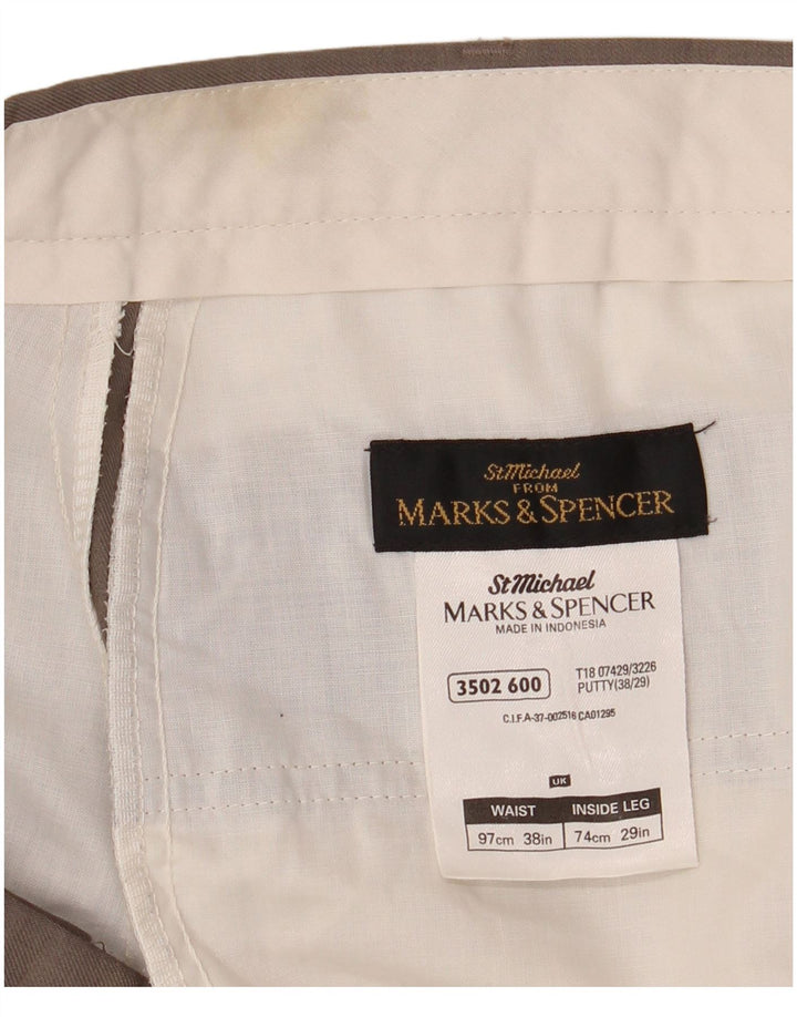 Calça casual Marks & Spencer masculina St. Michael Pegged W38 L29 marrom
