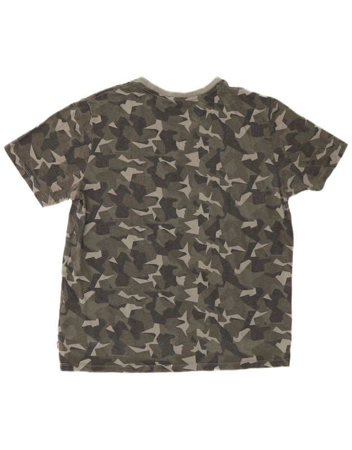 Camiseta gráfica masculina Levi's Top grande de algodão camuflado multicolorido
