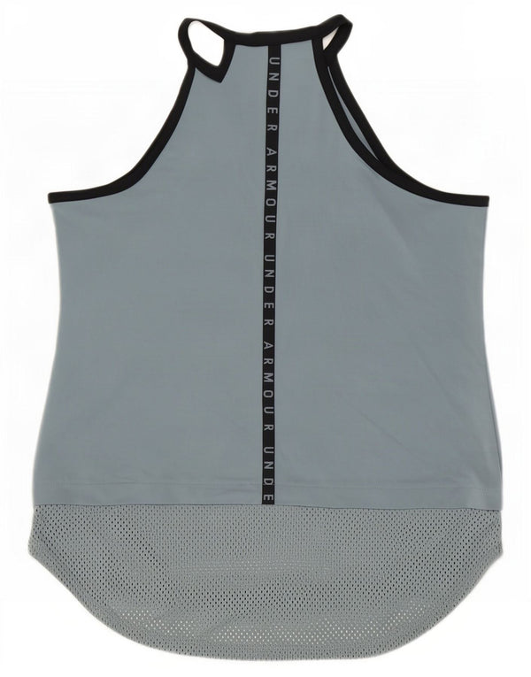 Colete gráfico feminino Under Armour Heat Gear Top UK 12 cinza médio