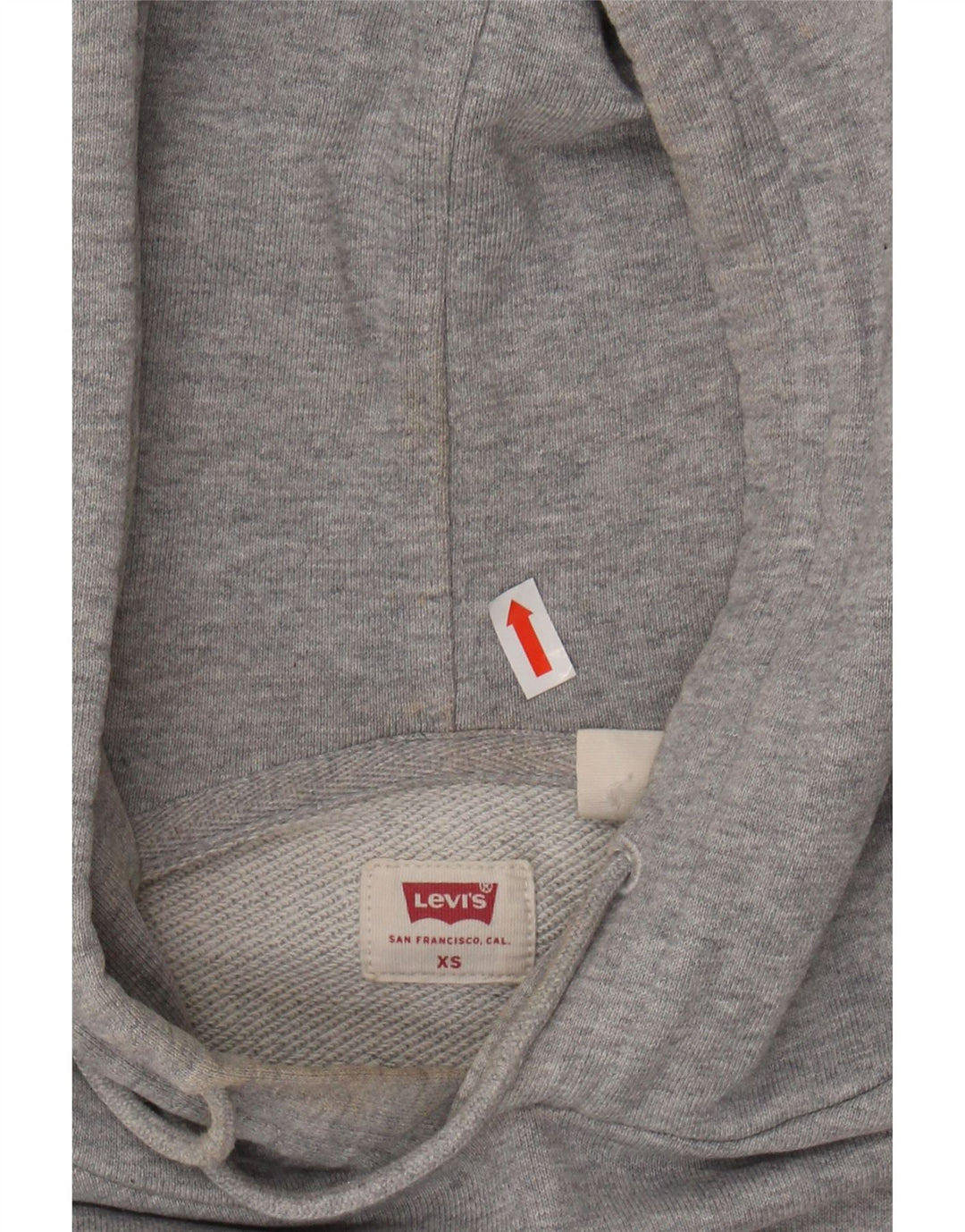 LEVI'S Mens Graphic Hoodie Jumper XS Algodão Cinza
