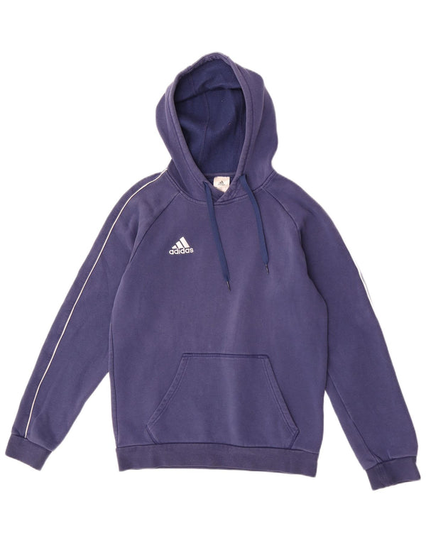 Adidas Mens Hoodie Jumper Pequeno Algodão Azul Marinho
