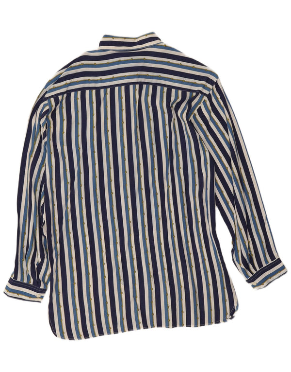 Blusa feminina Marina Yachting UK 14 Viscose listrada azul média
