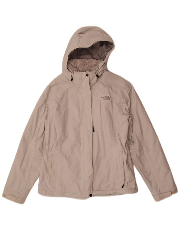 Jaqueta corta-vento feminina com capuz The North Face Reino Unido 16 grande poliéster cinza