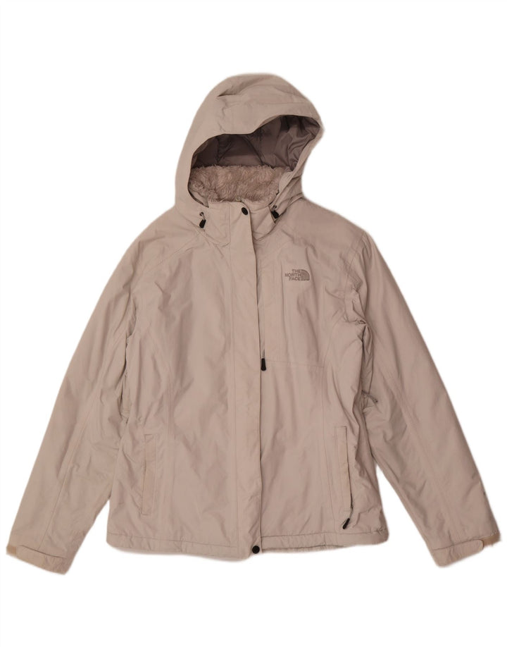 Jaqueta corta-vento feminina com capuz The North Face Reino Unido 16 grande poliéster cinza