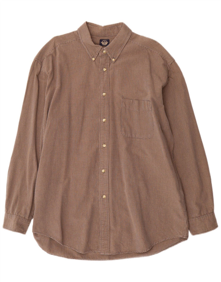 Camisa masculina Dockers XL marrom xadrez algodão