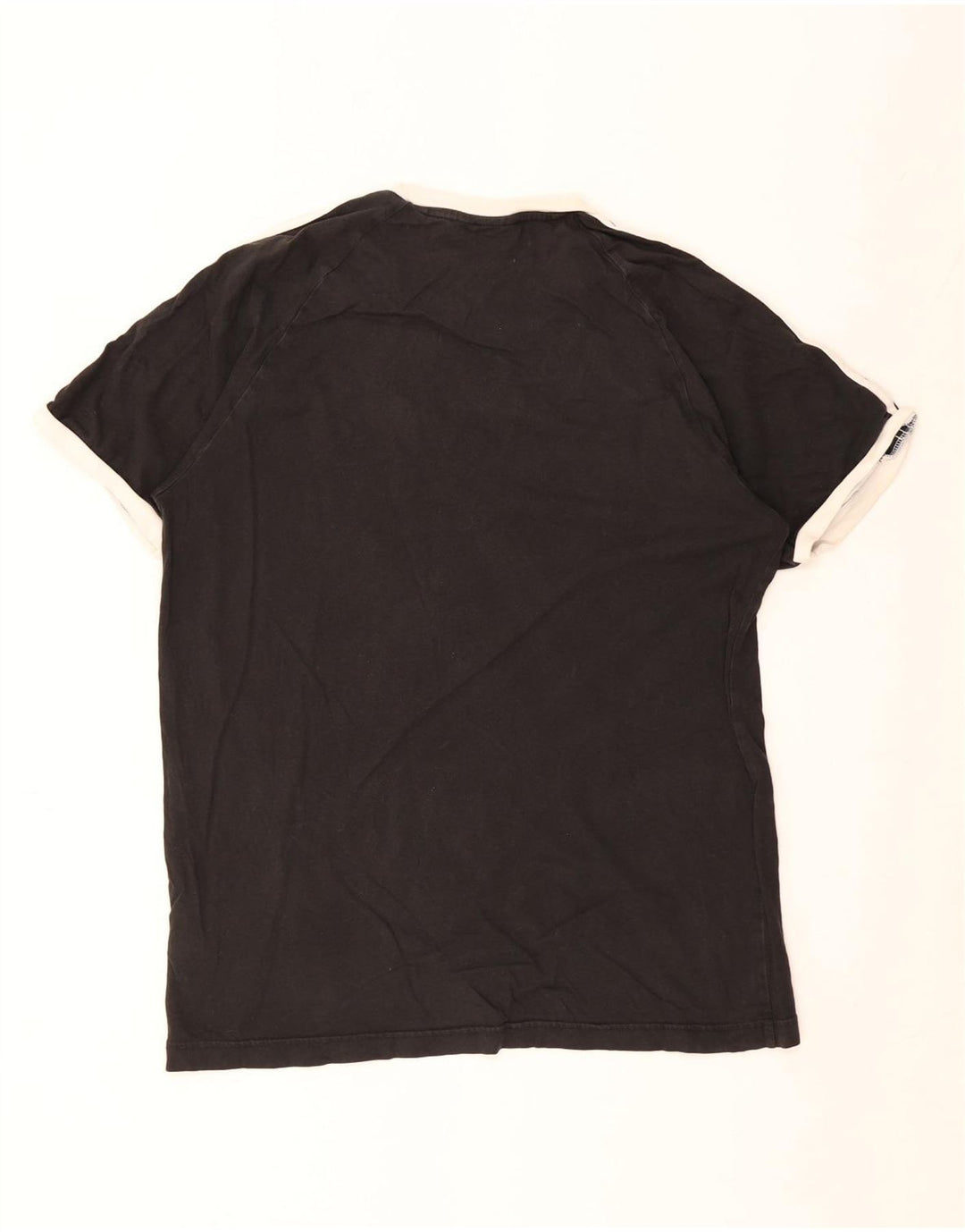 Adidas Mens Camiseta Top Grande Algodão Preto