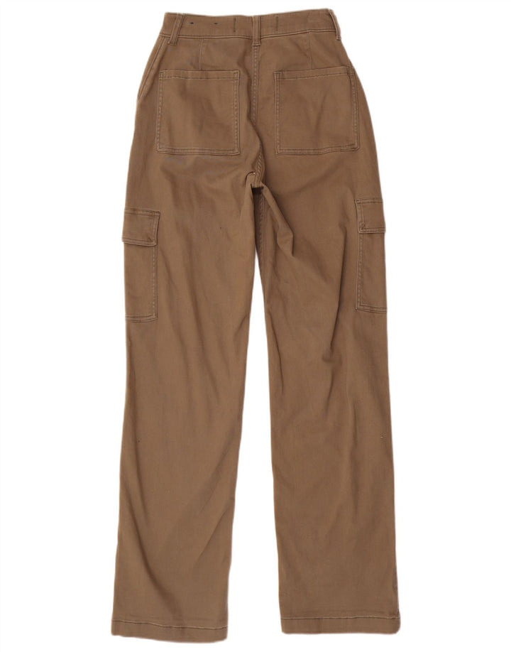 Calça cargo feminina HOLLISTER de cintura alta US 00 2XS W23 L31 bege