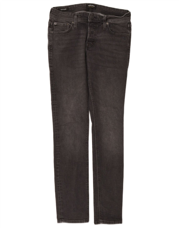 Jack & Jones Masculino GLENN Slim Jeans W30 L32 Algodão Cinza