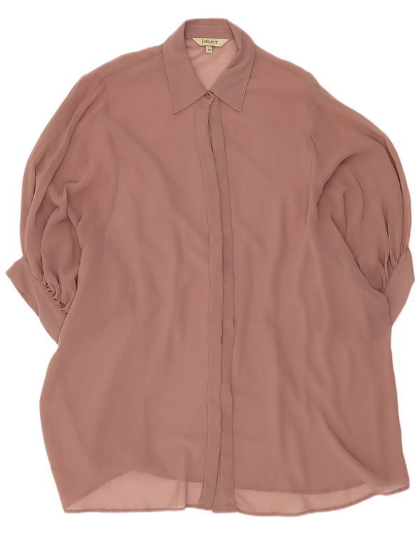 Blusa feminina vintage manga curta IT 52 2XL rosa