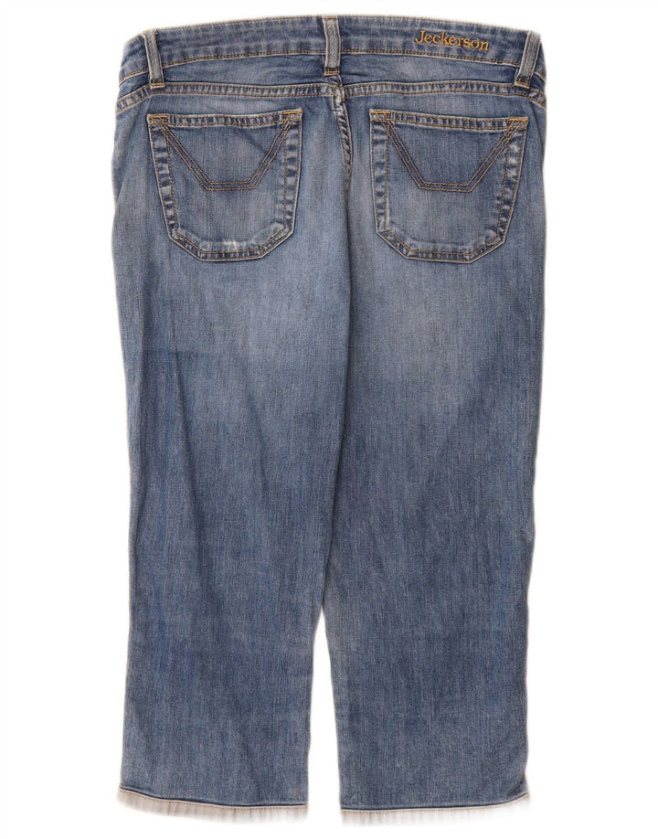 Jeckerson feminino praia capri jeans W28 L19 algodão azul