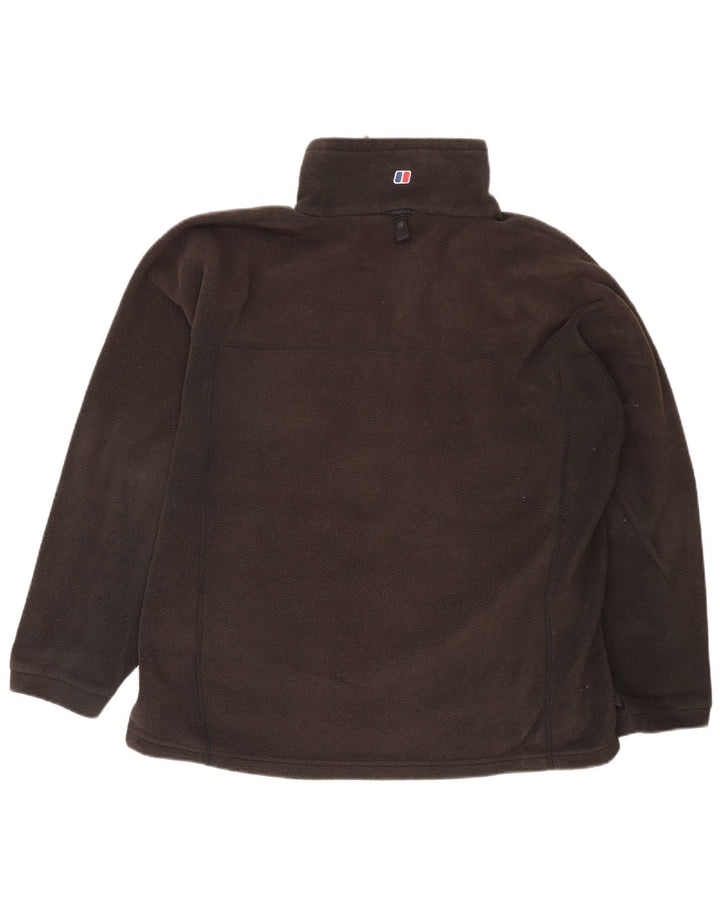 Jaqueta de lã grande Berghaus feminina UK 18 XL poliéster preto