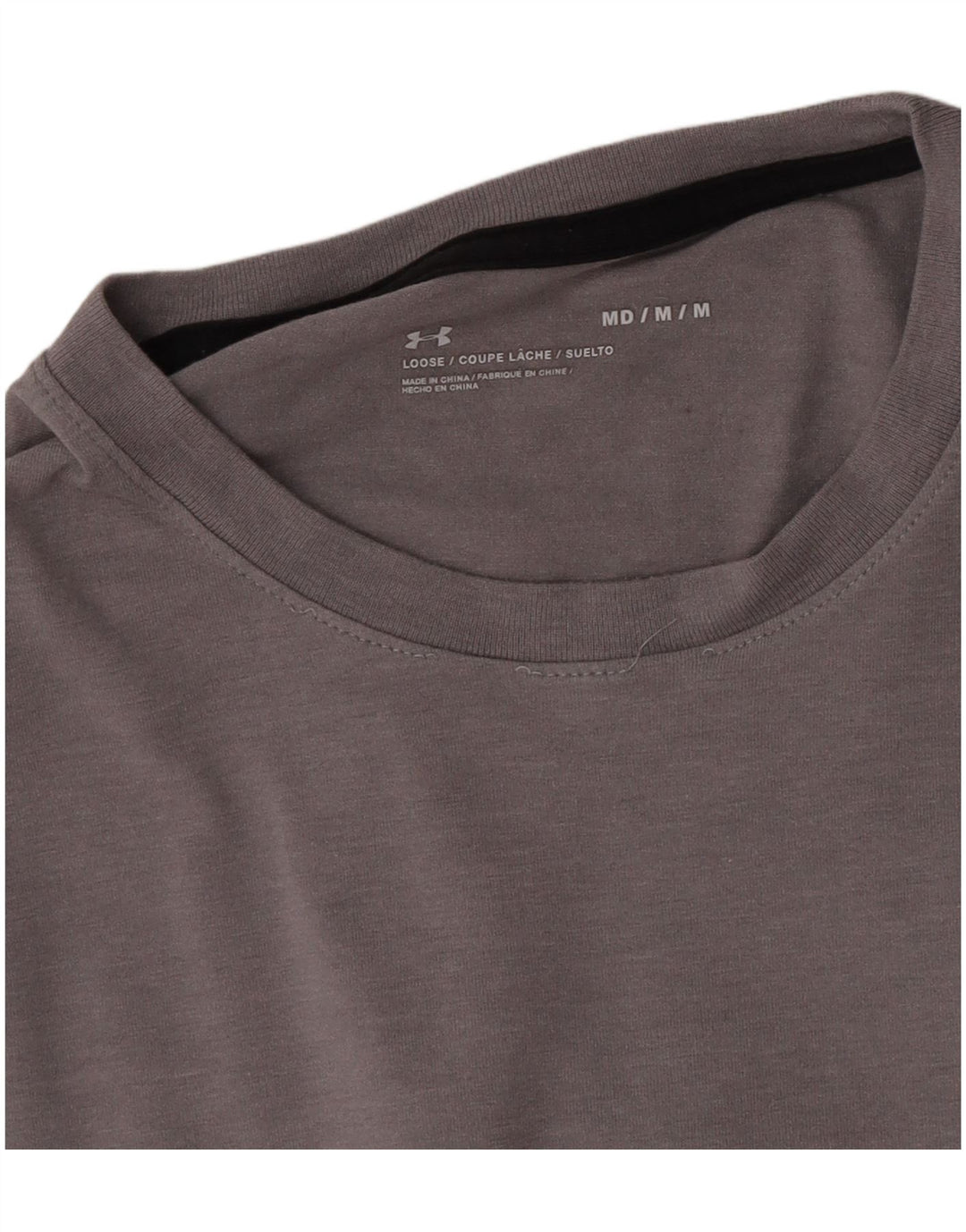 Under Armour Mens Graphic Top manga comprida cinza médio