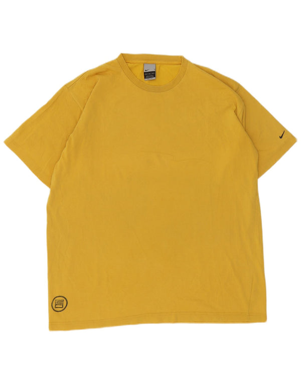 Camiseta Nike Masculina Dri Fit Graphic Top XL Algodão Amarelo