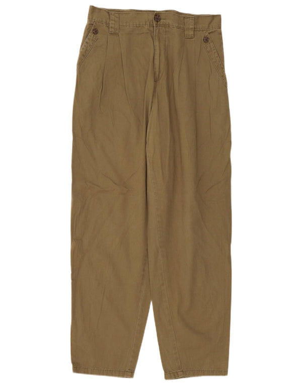 Calça casual feminina Topshop Cônica Reino Unido 12 Médio W30 L29 Algodão Cáqui