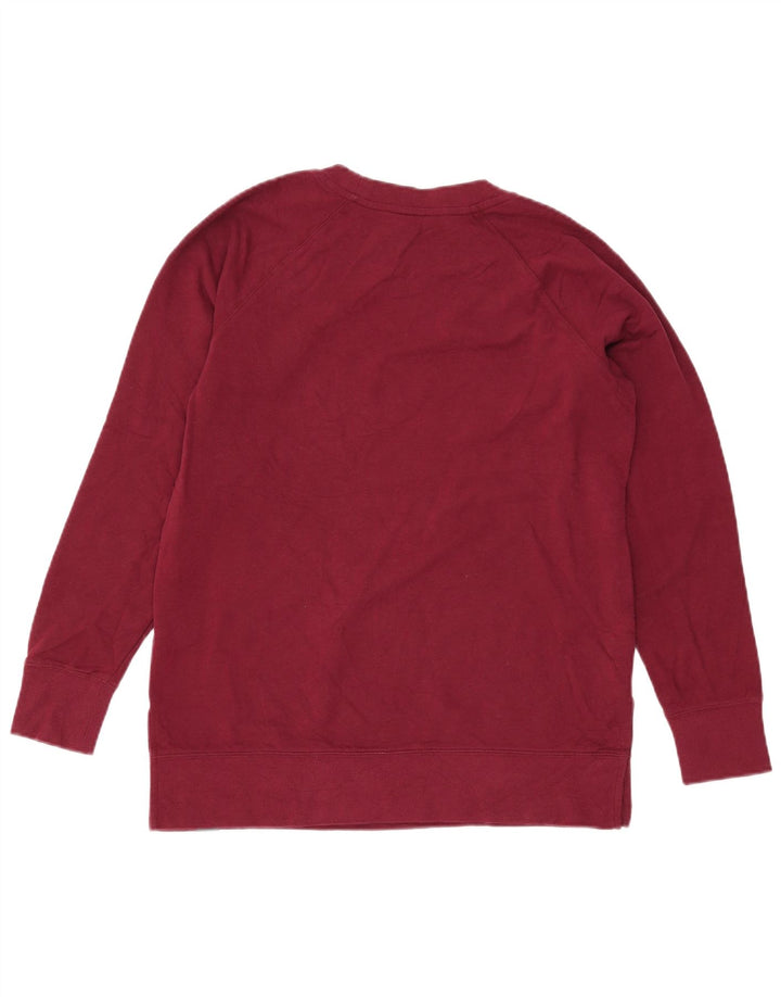 Jumper de moletom feminino Eddie Bauer Reino Unido 14 algodão médio Borgonha