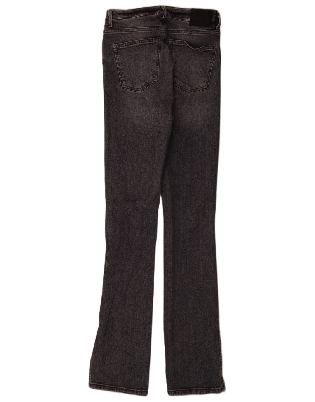 Zara Jeans femininos desgastados slim EU 38 pequeno W28 L34 algodão cinza