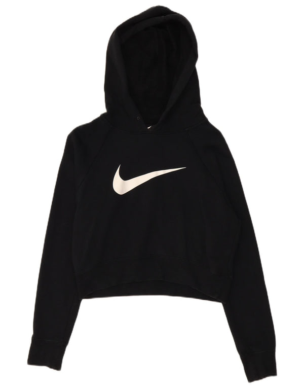 Jumper com capuz gráfico feminino Nike UK 16 grande algodão preto