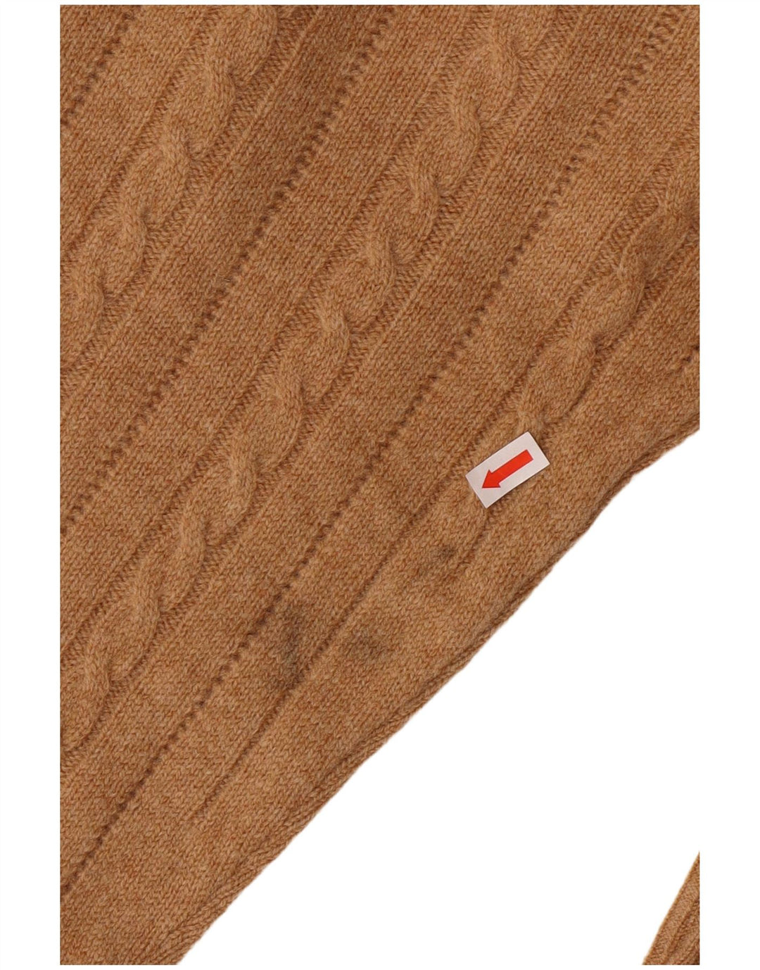 Suéter masculino Braemar com gola redonda EU 46 XL lã de cordeiro marrom