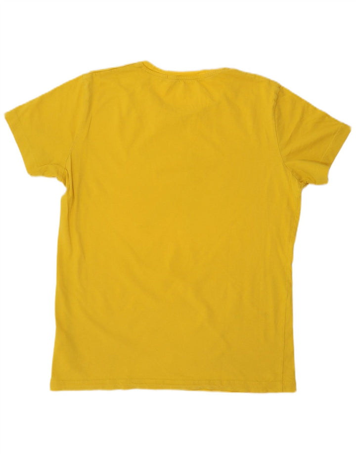 Camiseta feminina CALVIN KLEIN JEANS com estampa gráfica UK 18 XL algodão amarelo