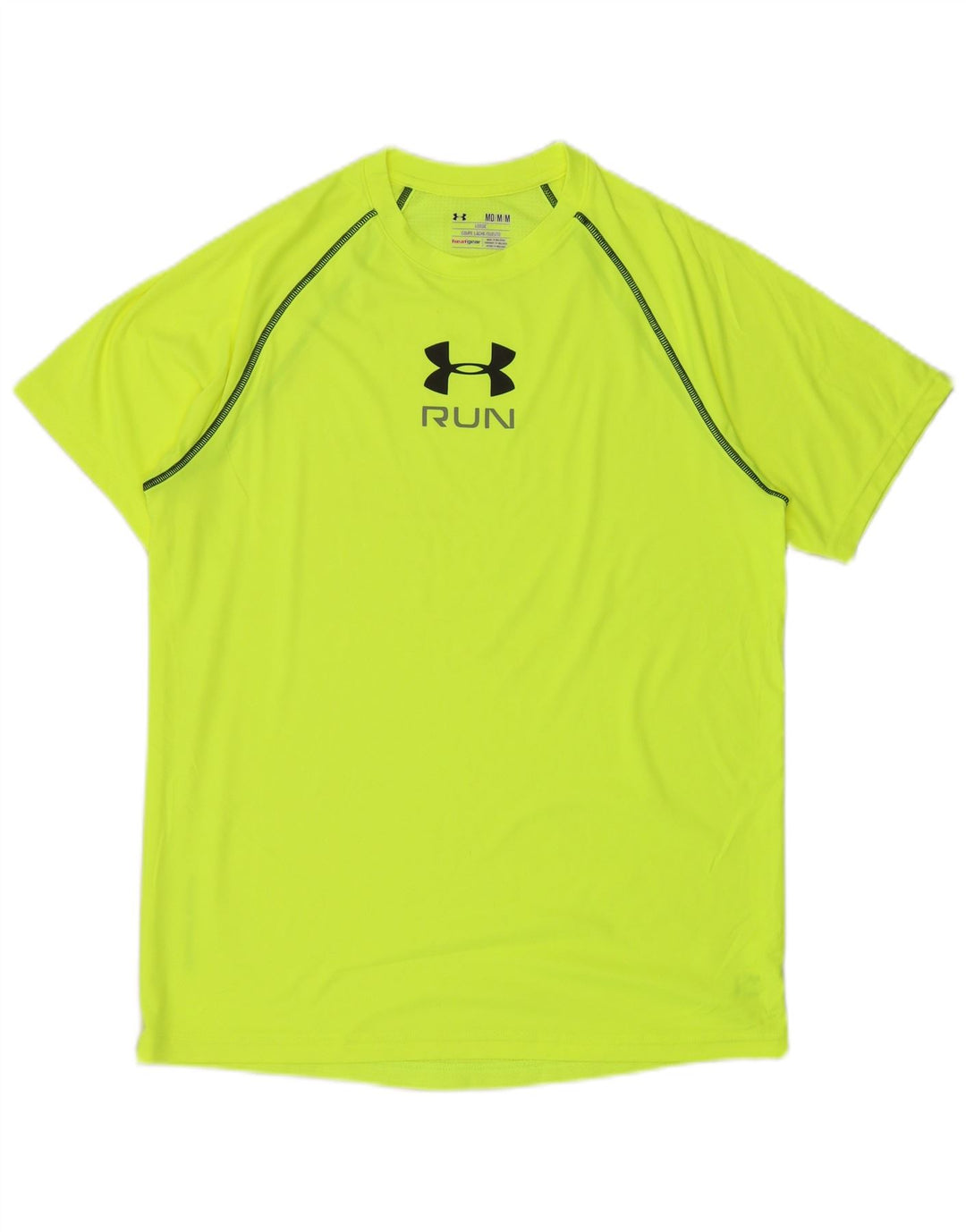 Camiseta masculina Under ARMOR Heat Gear Graphic Top poliéster verde médio