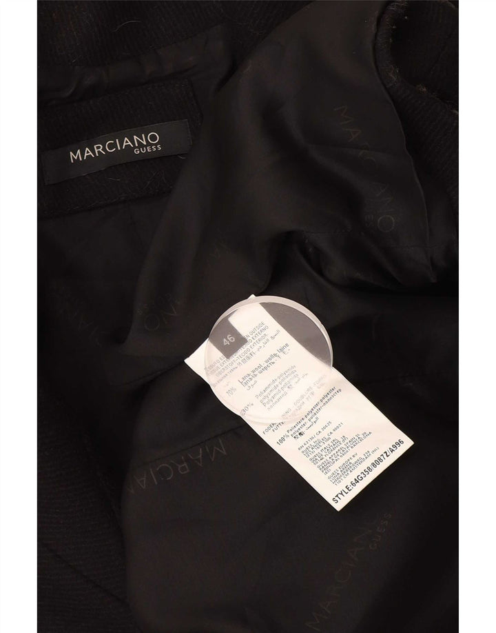 Jaqueta blazer feminina Guess By Marciano com 1 botão IT 46 grande lã preta